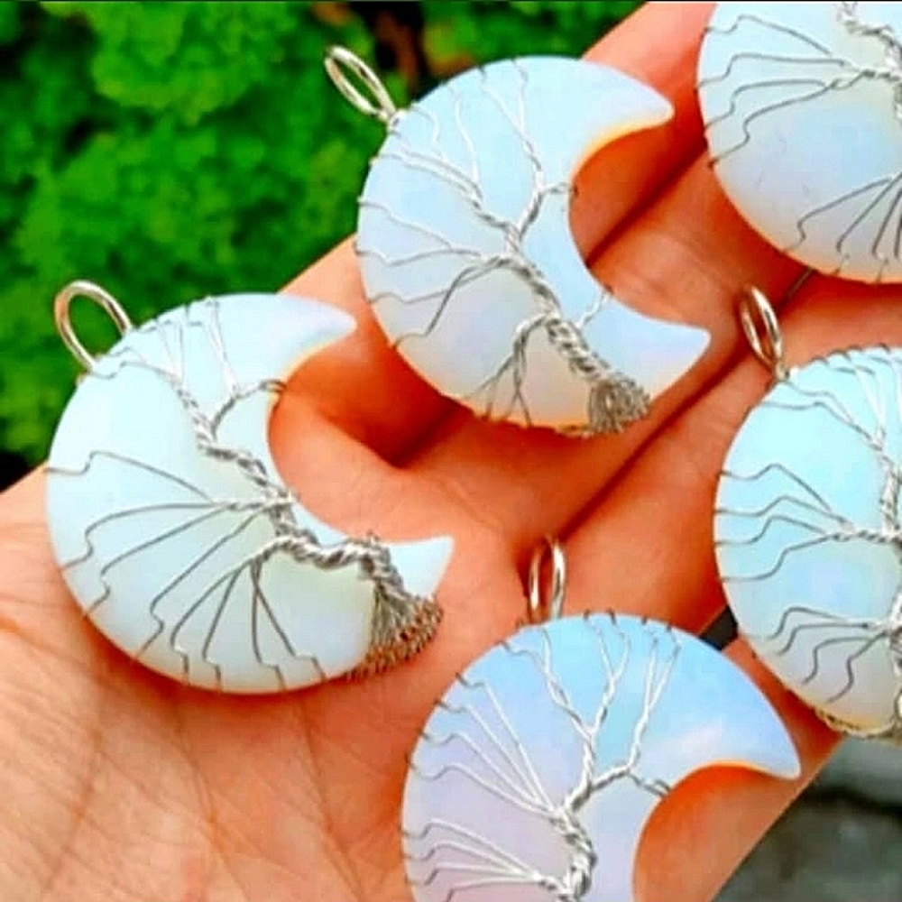 Half Moon Opal Amulets